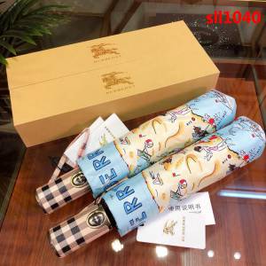 BURBERRY巴寶莉 專櫃夏季新款 全自動折疊晴雨傘 花卉圖案 防雨防紫外線隔熱傘  sll1040