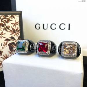 GUCCi飾品 古馳方鑽戒指 專櫃同款  zgbq1011