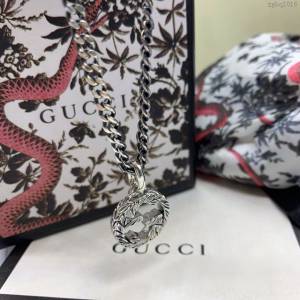 GUCCi飾品 古馳泰銀雙G吊墜 Gucci互扣式情侶吊墜  zgbq1016