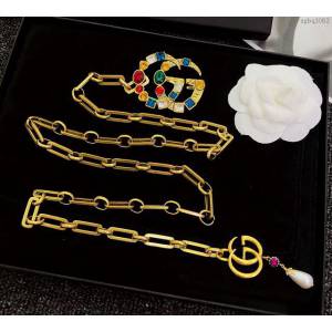 GUCCi飾品 官網同步新款 古馳黃銅材質腰鏈 Gucci項鏈腰鏈  zgbq1082
