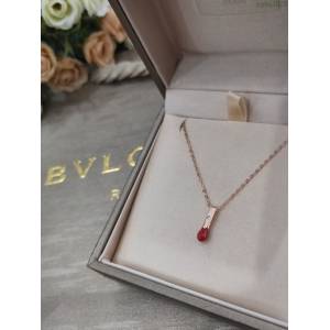 Bvlgari飾品 寶格麗925純銀新款 七夕限量款 寶格麗晶鑽微鑲愛情火柴項鏈  zgbq3023