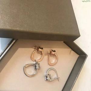 Bvlgari飾品 寶格麗彈簧耳釘 925純銀玫瑰金耳環  zgbq3076
