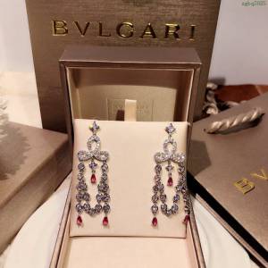 Bvlgari飾品 寶格麗流蘇水滴蝴蝶結 耀眼彩鑽結合耳釘 楊冪明星同款耳環  zgbq3085