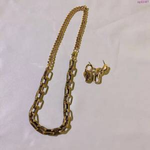 Dior飾品 迪奧經典熱銷款項鏈耳環套裝 中古風系列  zgd1087