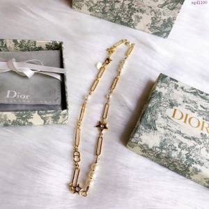 Dior飾品 迪奧經典熱銷款項鏈 秋冬新品鏈條珍珠星星項鏈  zgd1100