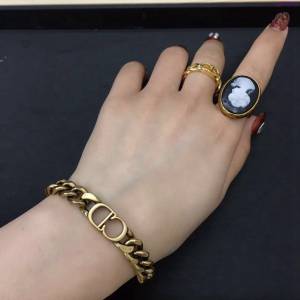 Dior飾品 迪奧經典熱銷款古銅色手鏈  zgd1110