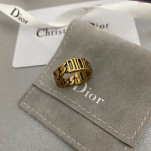 Dior飾品 迪奧經典熱銷款古銅色字母戒指  zgd1180
