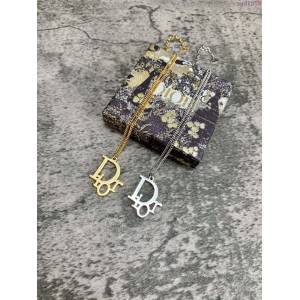 Dior飾品 迪奧經典熱銷款中古金色銀色項鏈  zgd1358