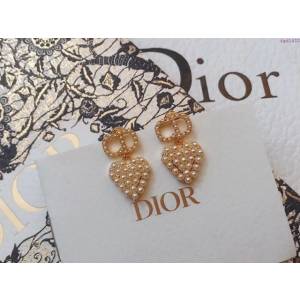 Dior飾品 迪奧經典熱銷款純銀針CD愛心耳釘耳環  zgd1433