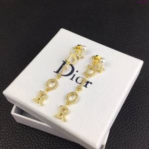 Dior飾品 迪奧經典熱銷款字母星星長款925銀針耳釘耳環  zgd1440