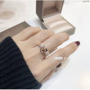 Hermes首飾品 愛馬仕925純銀女戒指 Hermes圓圈時尚鉚丁戒指  zgh1506