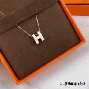 Hermes首飾品 愛馬仕H琺瑯項鏈 Hermes經典款女項鏈  zgh1508