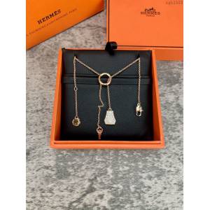 Hermes首飾品 愛馬仕Clochette鎖頭項鏈 Hermes經典款女士項鏈  zgh1553