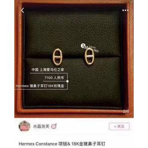 Hermes首飾品 愛馬仕豬鼻子Farandole可愛耳環 Hermes豬鼻子耳釘  zgh1557