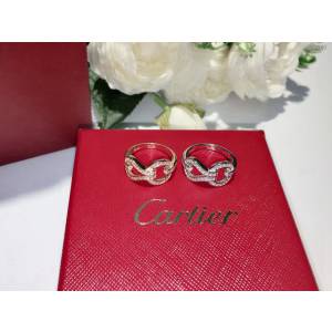 Cartier首飾 卡地亞紐扣新款戒指 S925純銀手工製作  zgk1340