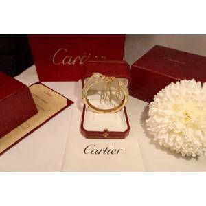 Cartier首飾 卡地亞豹頭滿鑽爆款手鐲 Cartier豹子手鐲  zgk1347