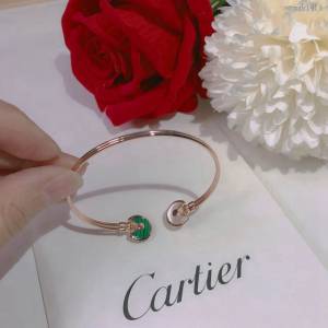 Cartier首飾 卡地亞護身符手鐲 卡地亞Amulette de Cartier系列 進口S925純銀搭配天然貝殼黑瑪瑙  zgk1419