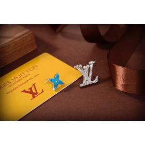 Louis Vuitton新款飾品 路易威登字母老花耳環 LV不對稱耳釘  zglv1975