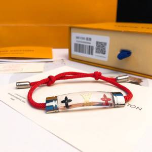 Louis Vuitton新款飾品 路易威登Maison透明柱體手繩 LV男女可調節手鏈手環  zglv2077