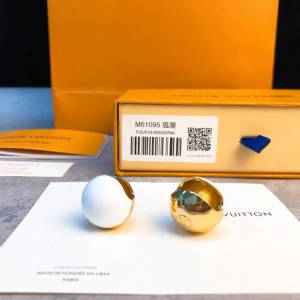 Louis Vuitton新款飾品 路易威登金屬半球耳釘 LV不對稱耳釘耳環  zglv2091