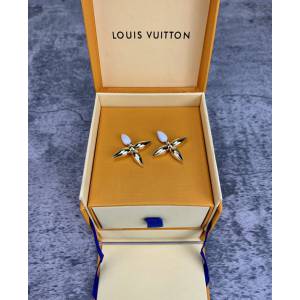 Louis Vuitton新款飾品 路易威登新款拼接耳釘 LV金色四葉耳環  zglv2191