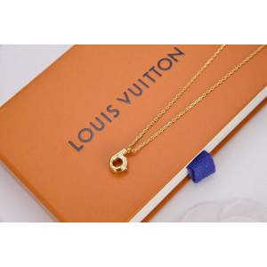 Louis Vuitton新款飾品 路易威登字母b項鏈 LV簡約字母金色可調節鎖骨鏈  zglv2230