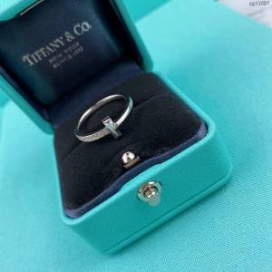 Tiffany純銀飾品 蒂芙尼女士專櫃爆款T Two戒指 Tiffany925純銀電鍍k金雙t戒指  zgt1697