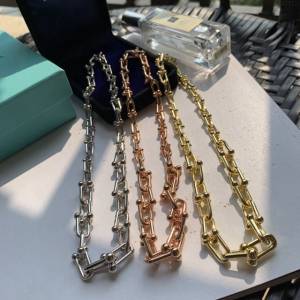 Tiffany飾品 蒂芙尼女士專櫃爆款關節U型重工項鏈 Tiffany純銀鎖骨鏈  zgt1712