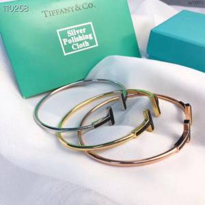 Tiffany飾品 蒂芙尼女士專櫃爆款黑油雙t手鐲  zgt1801