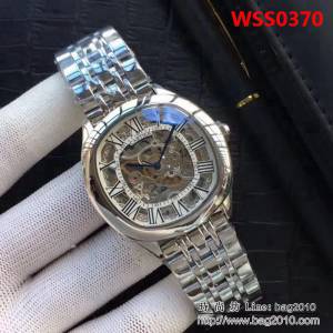 CARTIER卡地亞 精緻鏤空 全自動機械男士腕表 WSS0370