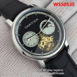 CARTIER卡地亞 倫敦新品 多功能陀飛輪精品男士腕表 WSS0535
