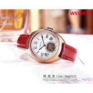 CARTIER卡地亞 鑰匙系列 經典陀飛輪機械女表 WSS0573