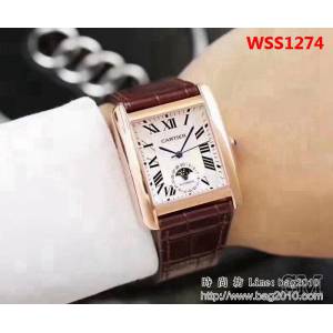 CARTIER卡地亞 最新坦克系列 高端男士腕表 WSS1274