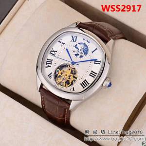 CARTIER卡地亞 熱賣經典休閒大飛輪 精品男士腕表  WSS2917