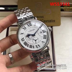CARTIER卡地亞 時尚精品 深度防水高品質男士腕表 WSS3341
