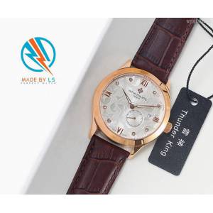 百達翡麗PATEK PHILPPE LS精品 新款 進口全自動機械機芯 316精鋼表殼 小牛皮錶帶 高端情侶對表  wssb3625