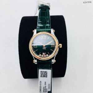 肖邦專櫃複刻女表 HappySport頂級鱷魚皮錶帶女士腕表  gjs1904