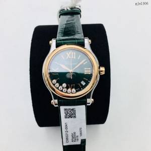 肖邦專櫃複刻女表 HappySport頂級鱷魚皮錶帶女士腕表  gjs1906