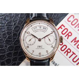 IWC手錶 V2升級版 萬國lW52850 葡萄牙萬年曆腕表系列 萬國表高端機械男表  hds1436