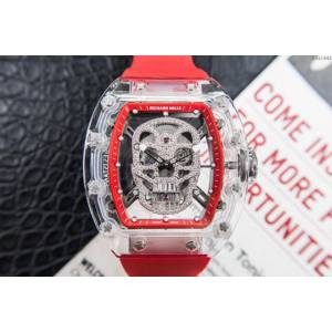 Richard Mille e理查徳米勒 RM052系列 最新鬼頭升級版 顱骨系列 原裝透明殼 理查徳米勒高端男士全自動機械腕表  hds1442