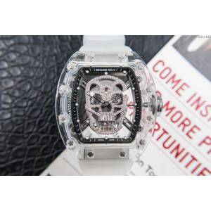 Richard Mille e理查徳米勒 RM052系列 最新鬼頭升級版 顱骨系列 原裝透明殼 理查徳米勒高端男士全自動機械腕表  hds1443