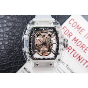 Richard Mille e理查徳米勒 RM052系列 最新鬼頭升級版 顱骨系列 原裝透明殼 理查徳米勒高端男士全自動機械腕表  hds1445