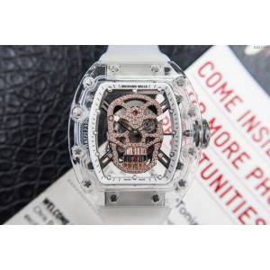 Richard Mille e理查徳米勒 RM052系列 最新鬼頭升級版 顱骨系列 原裝透明殼 理查徳米勒高端男士全自動機械腕表  hds1446