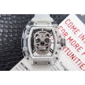 Richard Mille e理查徳米勒 RM052系列 最新鬼頭升級版 顱骨系列 原裝透明殼 理查徳米勒高端男士全自動機械腕表  hds1448