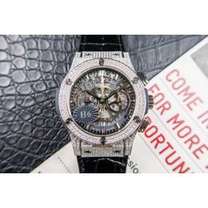 宇舶手錶 hublot恒寶表經典融合CLASSIC FUSION系列 施華洛世奇鑽石鑲嵌 宇舶經典融合計時男士腕表 宇舶高端男表  hds1747