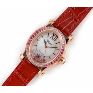 Chopard手錶 蕭邦快樂鑽系列 橢圓型機械6T28新款 蕭邦時尚女表 蕭邦機械女士腕表  hds1845