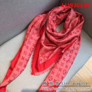 路易威登LV最經典款Louis Vuitton 暗紋提花圍巾 LLWJ6110