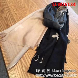 路易威登LV爆款海外專櫃同步 漸變色lv純羊絨圍巾 LLWJ6134