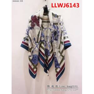 HERMES愛馬仕秋冬新款 鋼鐵蜘蛛皮帶網真絲羊絨長絲巾 LLWJ6143