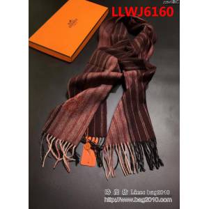 HERMES愛馬仕2018最新款人字紋羊絨素色圍巾 情侶款 2295 LLWJ6160